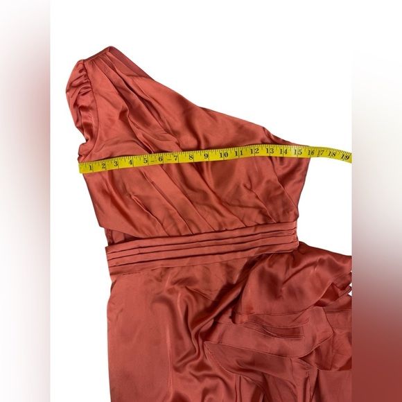 Mac Duggal One-Shoulder Ruffled Orange Dress - Picture 15 of 16